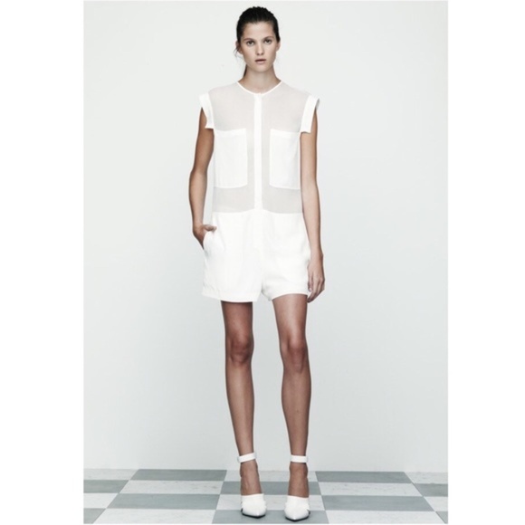 T BY ALEXANDER WANG Sleeveless Silk Romper - Picture 3 of 5